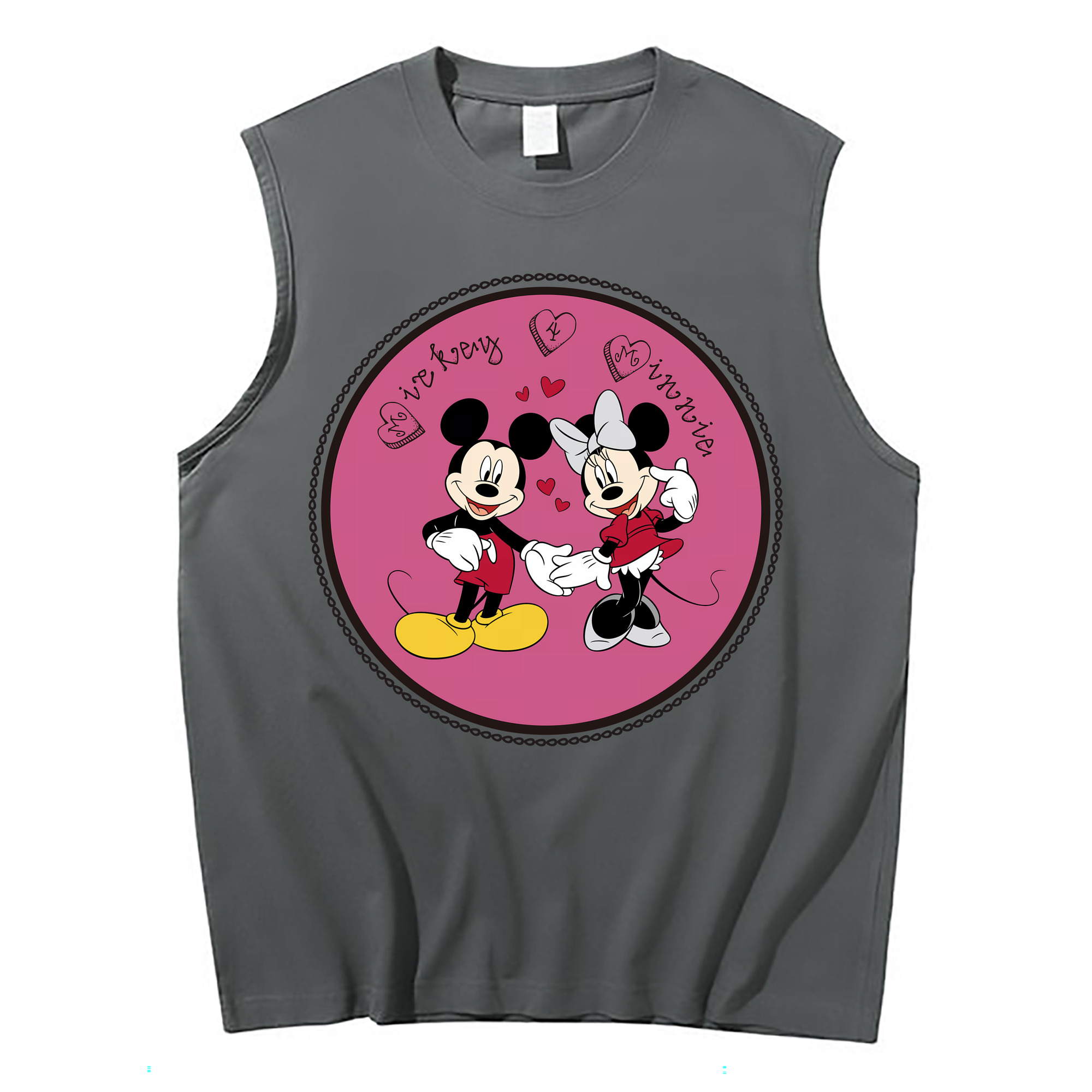 （画像用） ミッキーマウス Mickey Mouse コットン100％タンクトップ（フロントプリント）